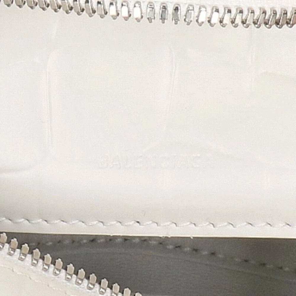 Balenciaga Neo City Embossed Leather Shoulder Bag White - Picture 3 of 5